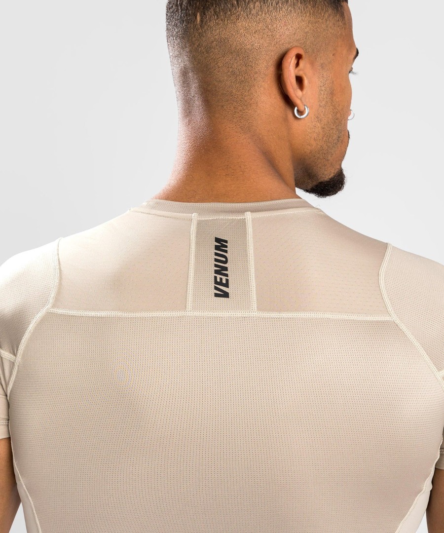 venum g-fit air rashguards shortsleeve - sand