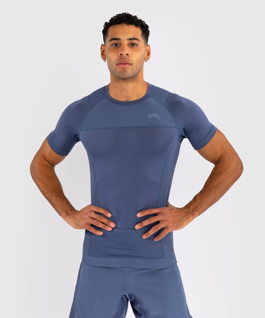 venum g-fit air men short sleeve rashguard - foggy blue