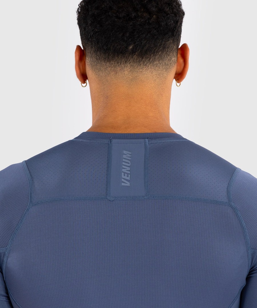 venum g-fit air men short sleeve rashguard - foggy blue