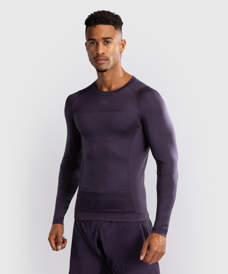 venum g-fit air men long sleeve rashguard - deep purple