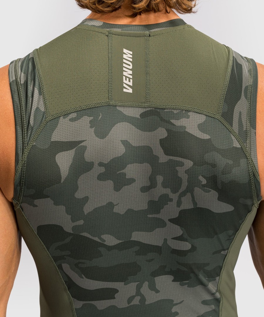 venum g-fit air men sleeveless rashguard - army camo