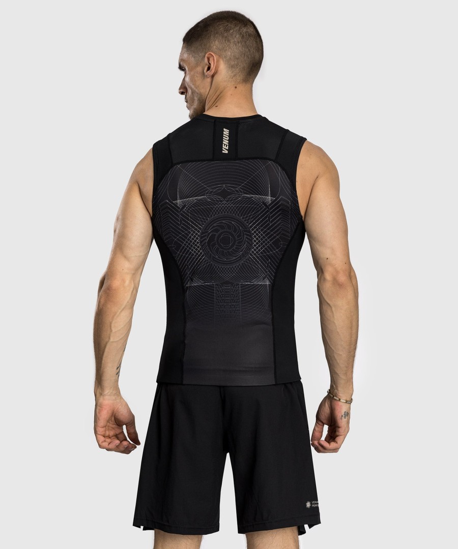 venum g-fit air men sleeveless rashguard - deep blackdesert sand