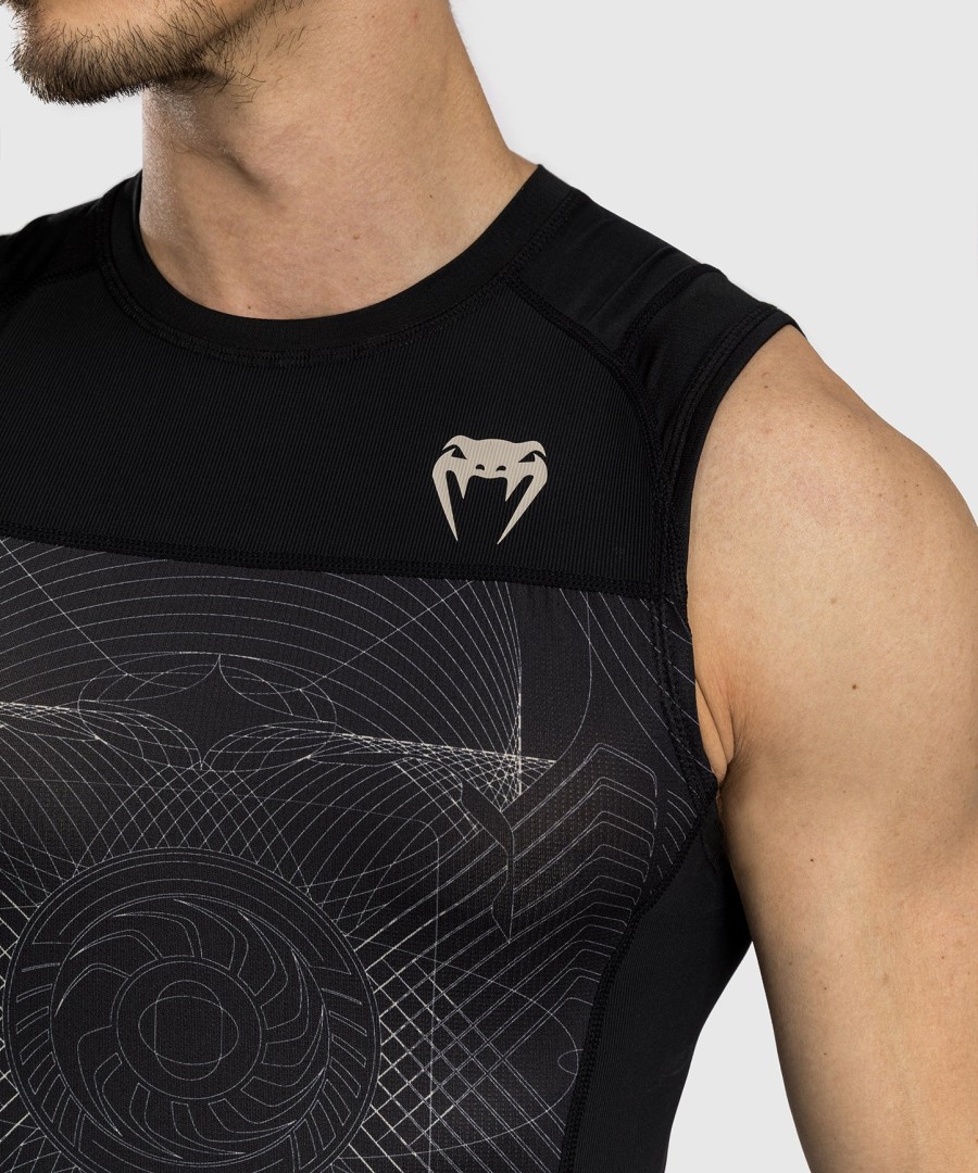 venum g-fit air men sleeveless rashguard - deep blackdesert sand