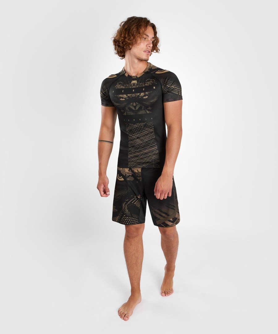 venum gorilla jungle rashguard short sleeves - blacksand
