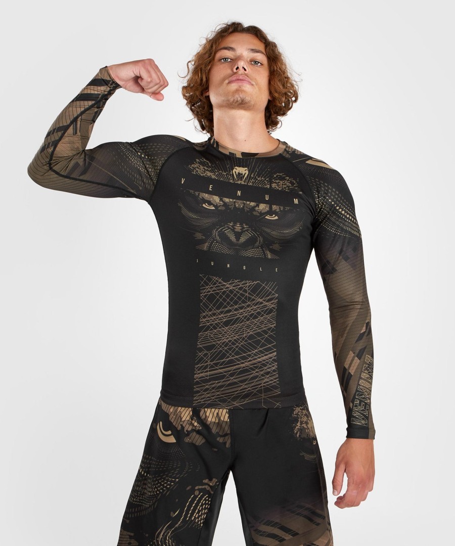 venum gorilla jungle rashguard long sleeves - blacksand