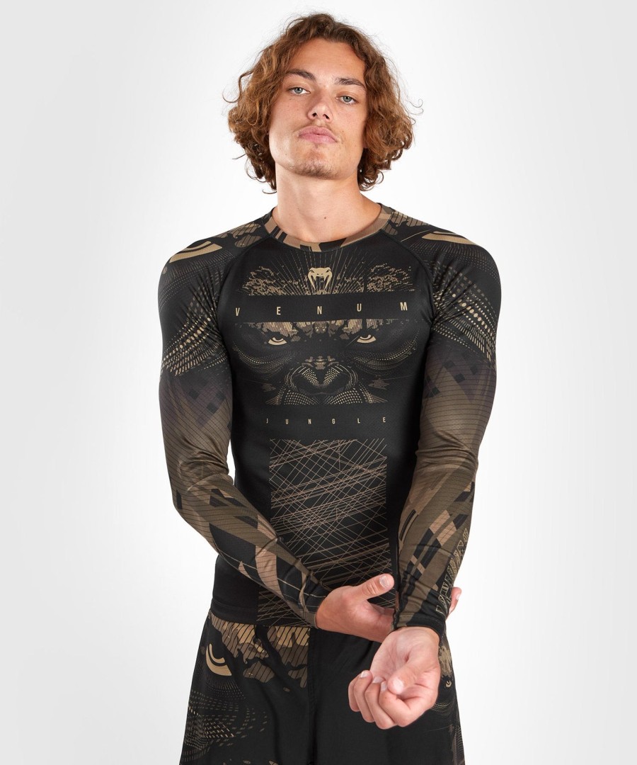 venum gorilla jungle rashguard long sleeves - blacksand