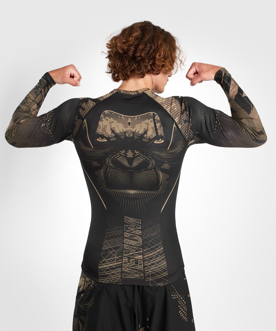 venum gorilla jungle rashguard long sleeves - blacksand