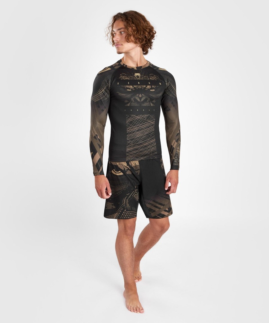 venum gorilla jungle rashguard long sleeves - blacksand