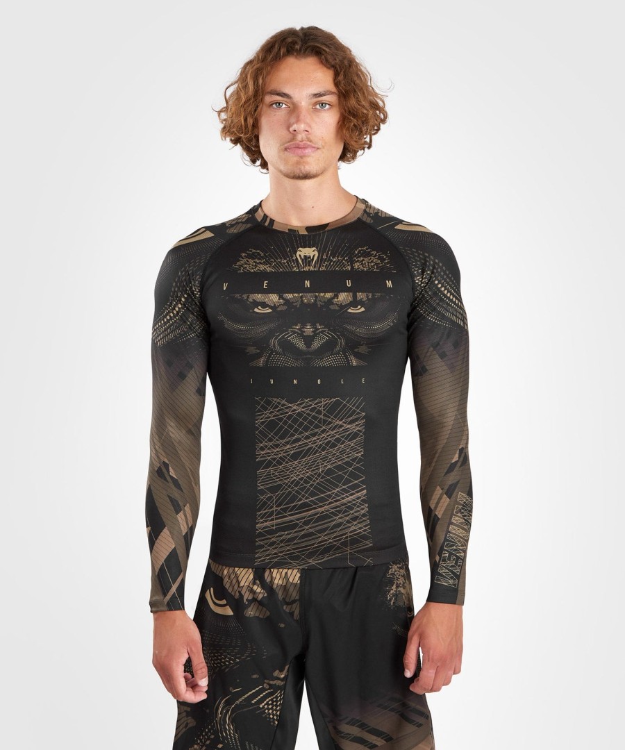 venum gorilla jungle rashguard long sleeves - blacksand