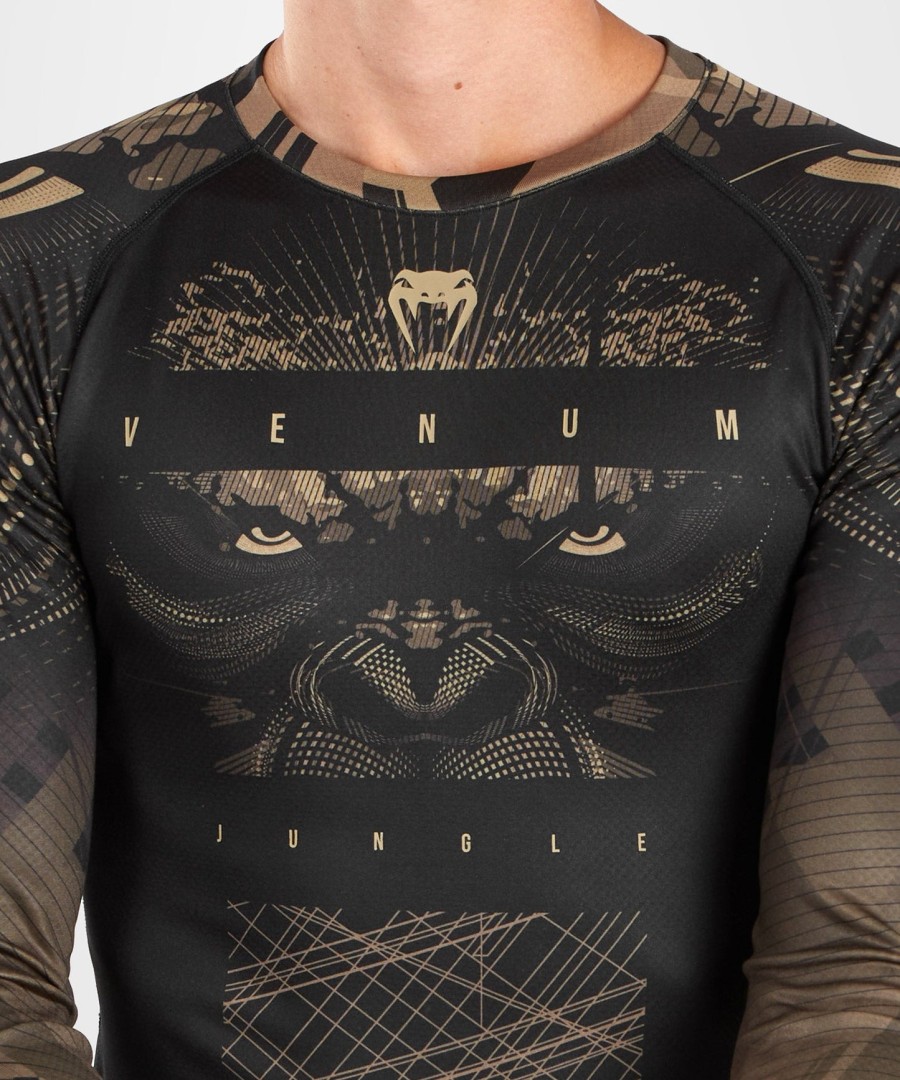 venum gorilla jungle rashguard long sleeves - blacksand