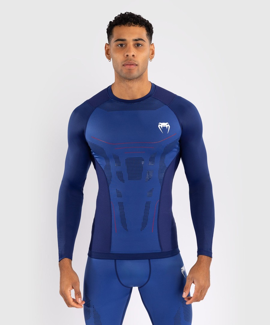 venum technical 3.0 long sleeve rashguard - night blue