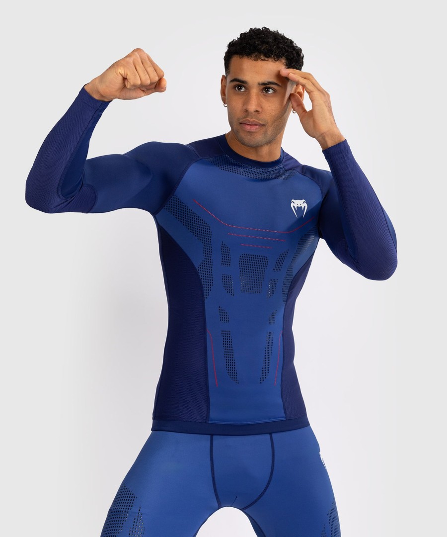 venum technical 3.0 long sleeve rashguard - night blue