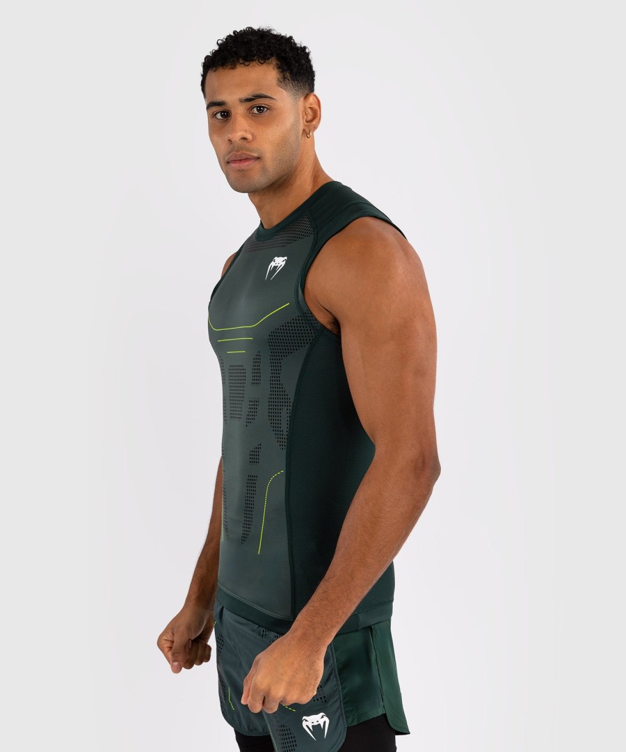 venum technical 3.0 sleeveless rashguard - forest green