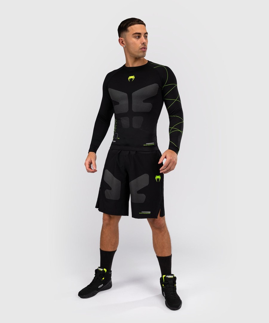 venum training camp 4.0 long sleeve rashguard - blackneon green