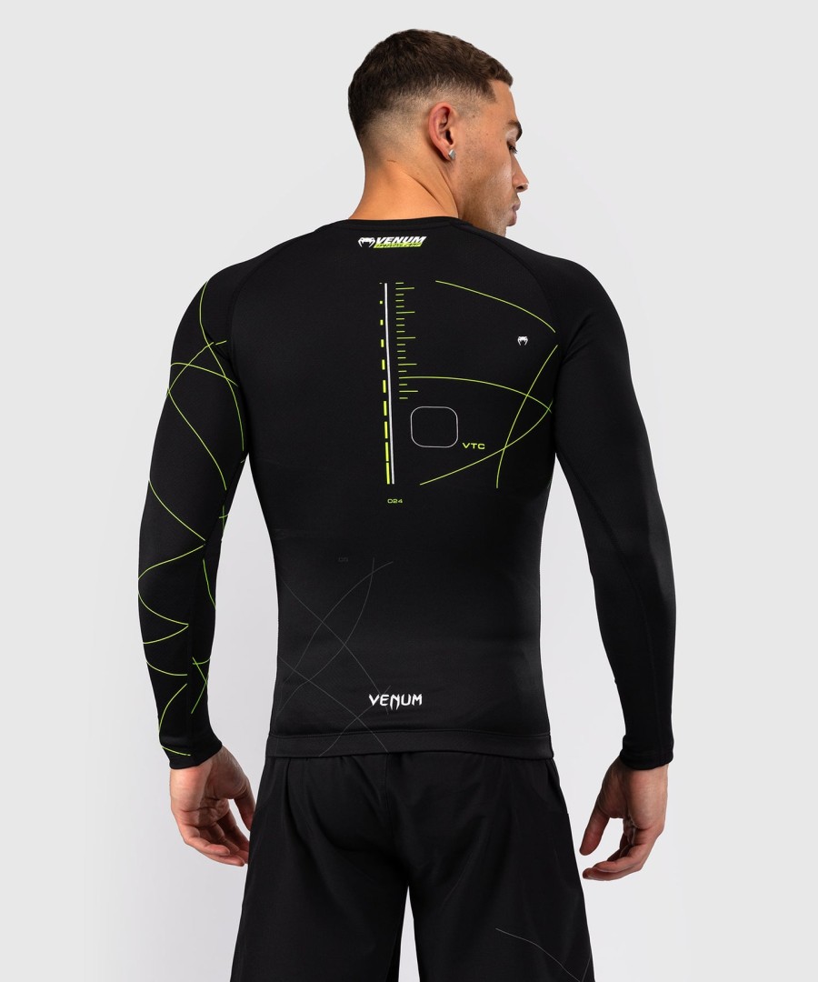 venum training camp 4.0 long sleeve rashguard - blackneon green