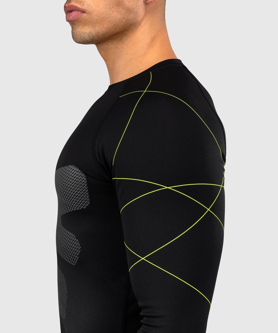 venum training camp 4.0 long sleeve rashguard - blackneon green