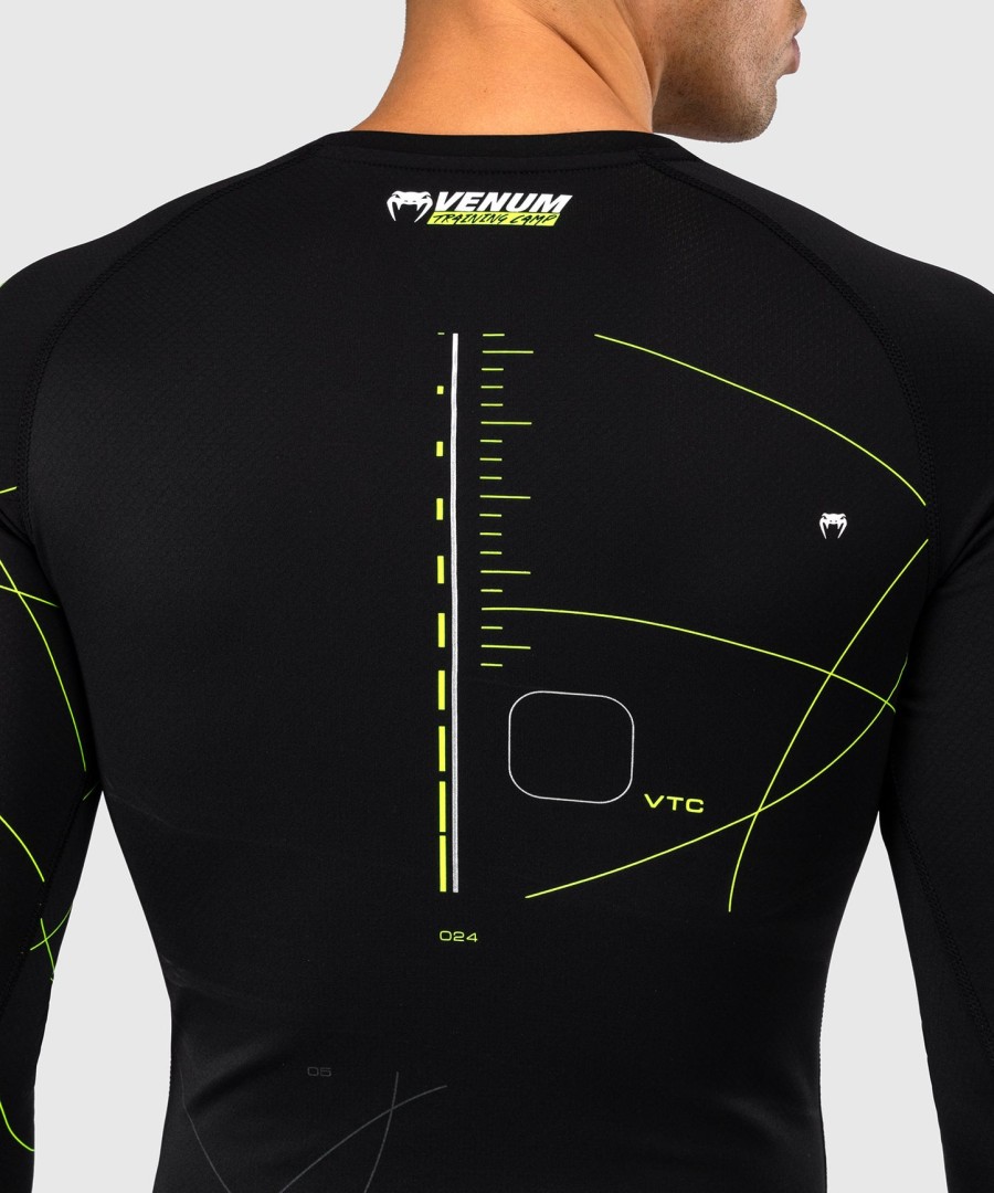 venum training camp 4.0 long sleeve rashguard - blackneon green