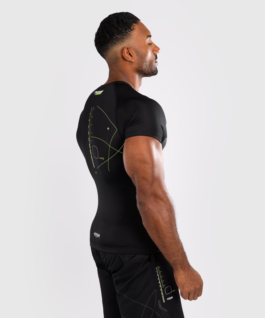 venum training camp 4.0 short sleeve rashguard - blackneon green