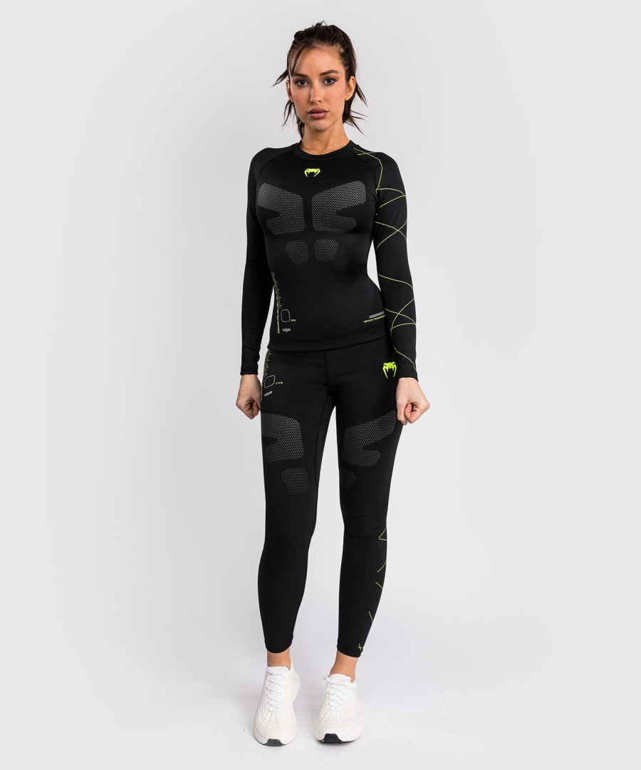 venum training camp 4.0 long sleeve rashguard - blackneon green
