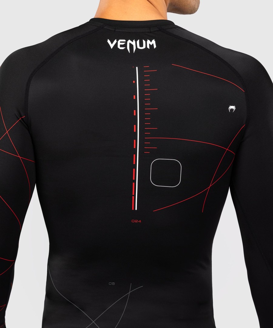 venum tactical xt men long sleeve rashguard - blackfire red
