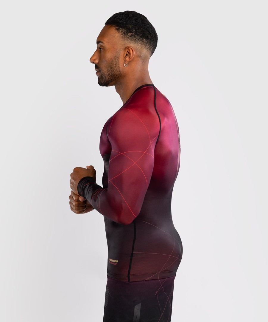 venum tactical xt men long sleeve rashguard - blackburgundygold