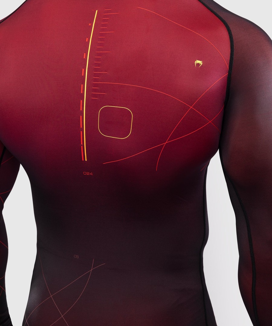 venum tactical xt men long sleeve rashguard - blackburgundygold