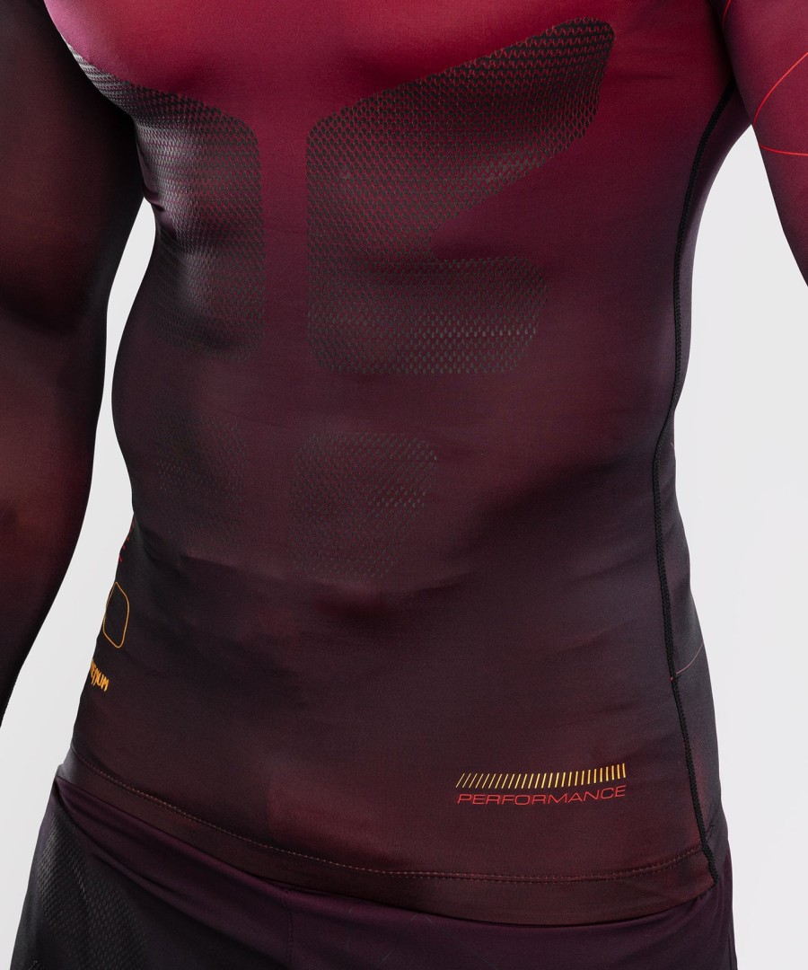 venum tactical xt men long sleeve rashguard - blackburgundygold