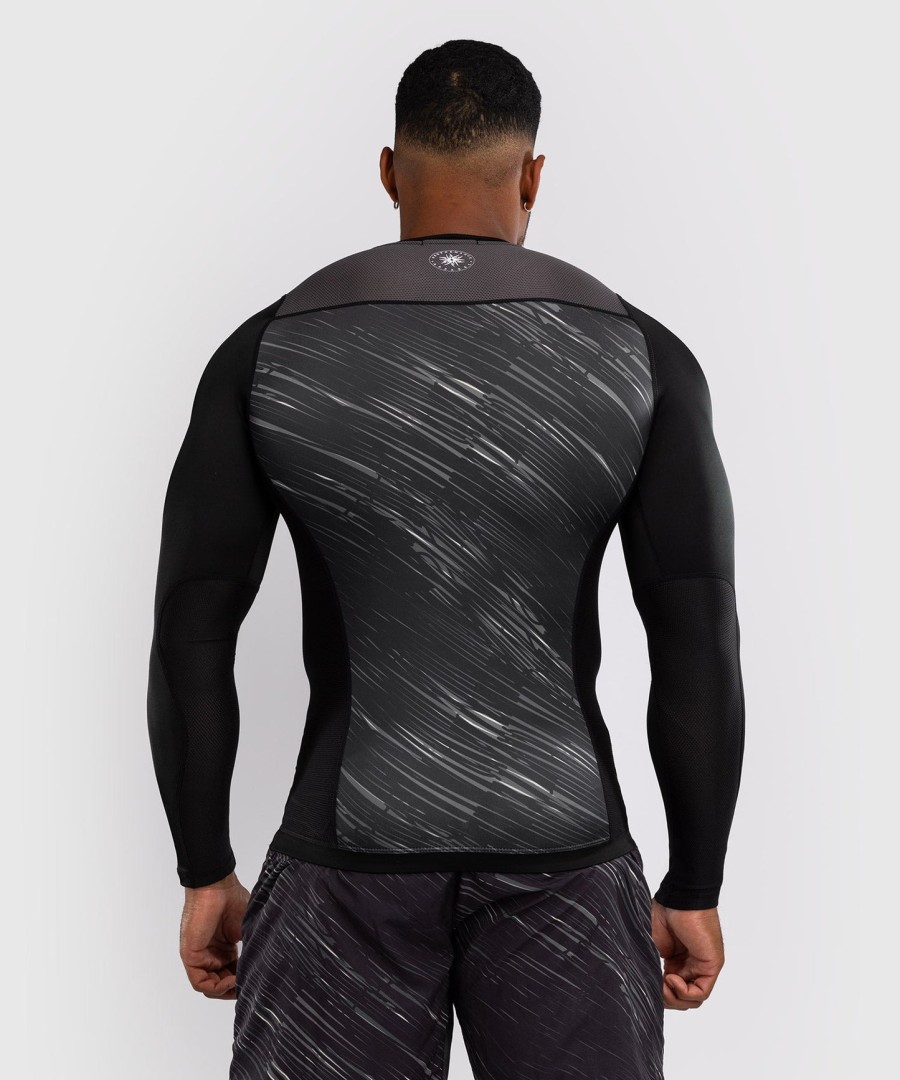 venum rapid long sleeve rashguard - blackstorm grey