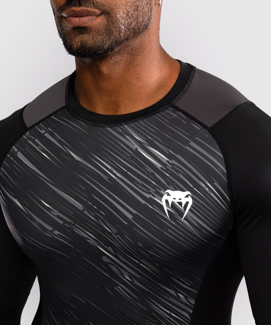 venum rapid long sleeve rashguard - blackstorm grey