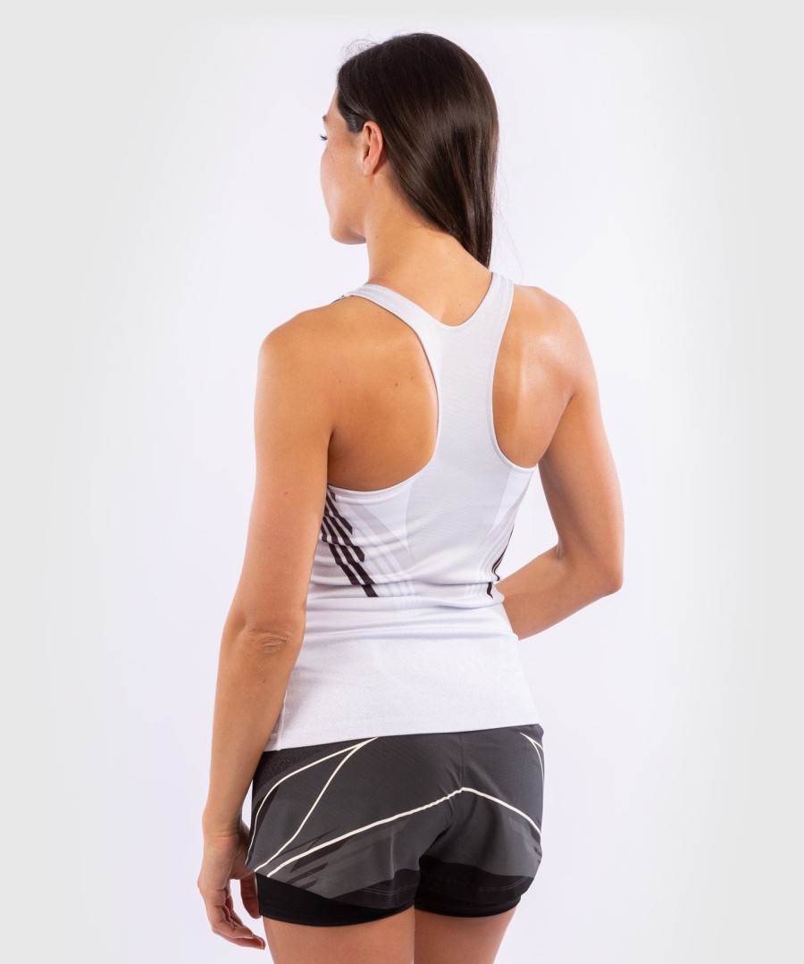 ufc venum authentic fight night women fitted tank with shelf bra - white