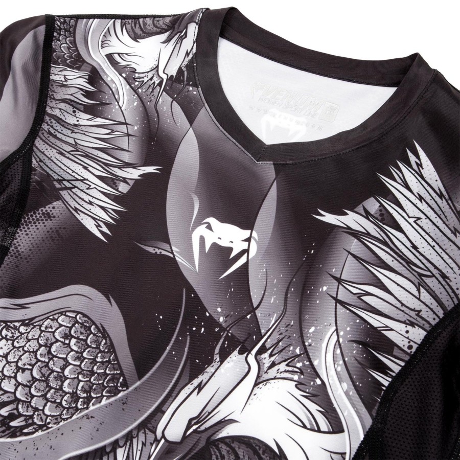 venum phoenix rashguard - long sleeves - blackwhite - for women