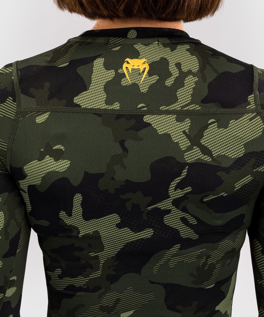 venum x sophia rose women long sleeve rashguard - forest camo