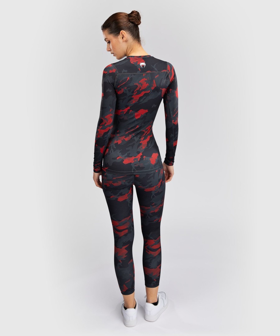 venum x sophia rose women long sleeve rashguard - urban red camo