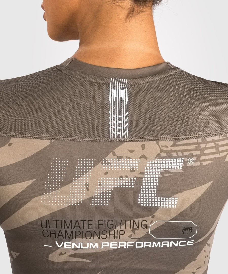 ufc adrenaline by venum fight week women performance long sleeve rashguard - desert camo