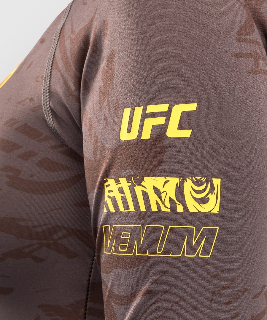 ufc fusion by venum fight week women performance long sleeve rashguard - earthen brown