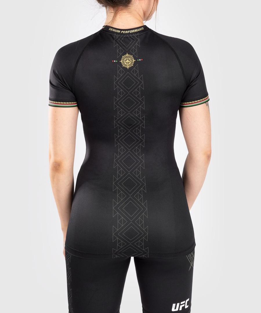 noche ufc by venum authentic fight night women performance short sleeve rashguard - black