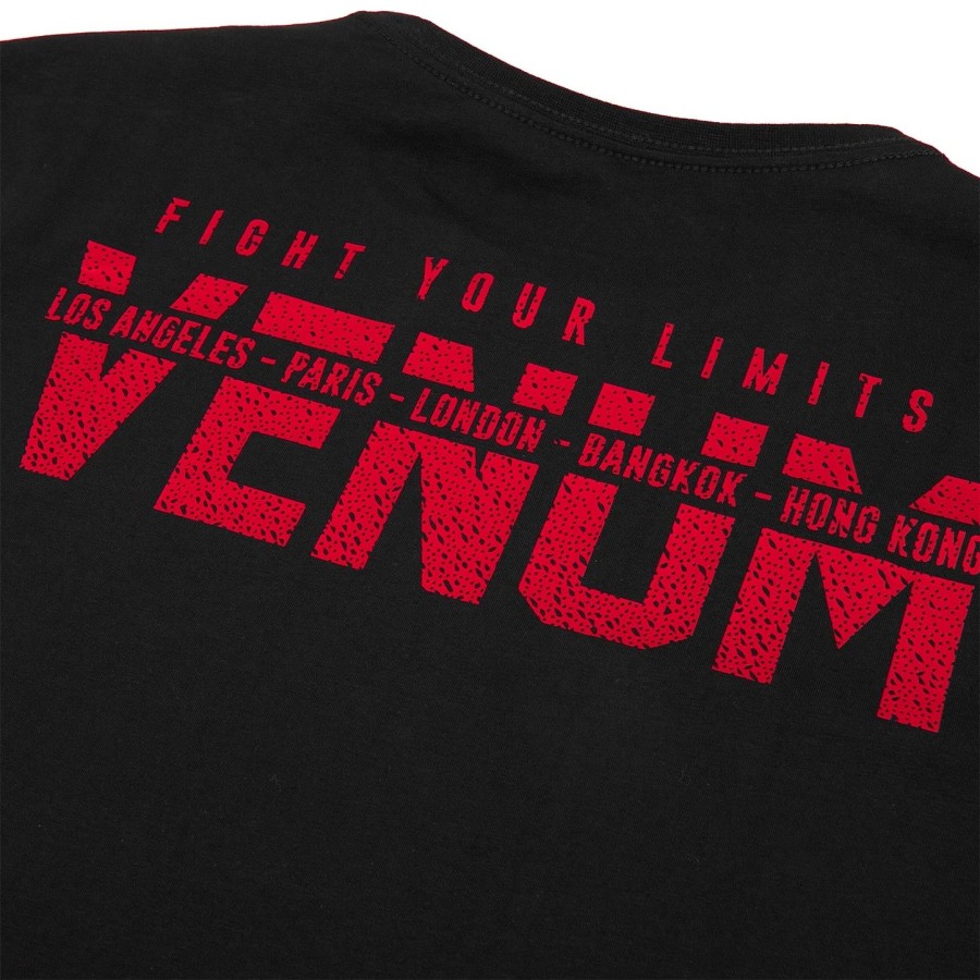 venum signature t-shirt - long sleeves - blackred