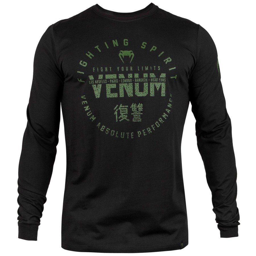 venum signature t-shirt - long sleeves - black khaki - exclusive