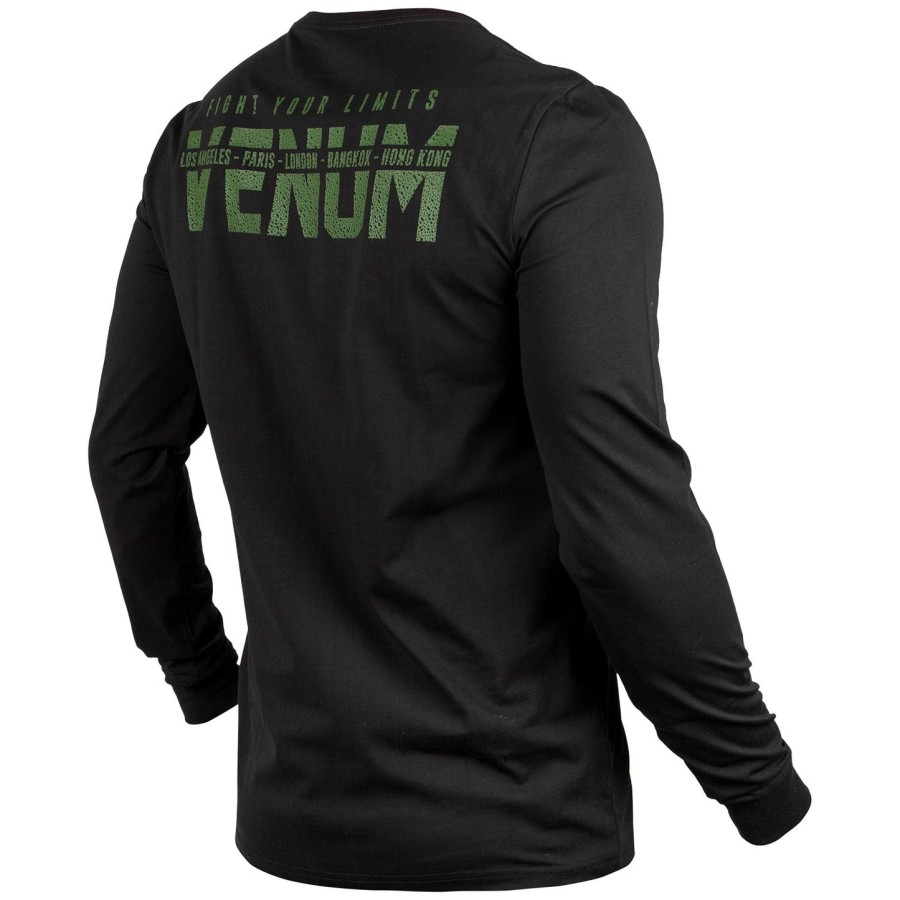 venum signature t-shirt - long sleeves - black khaki - exclusive