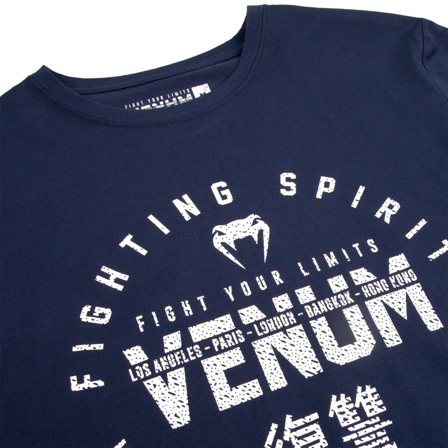 venum signature t-shirt - long sleeves - navy bluewhite