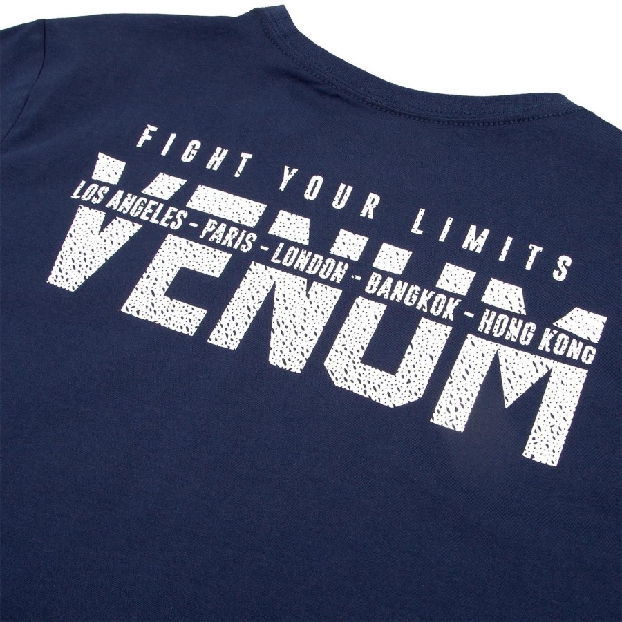 venum signature t-shirt - long sleeves - navy bluewhite