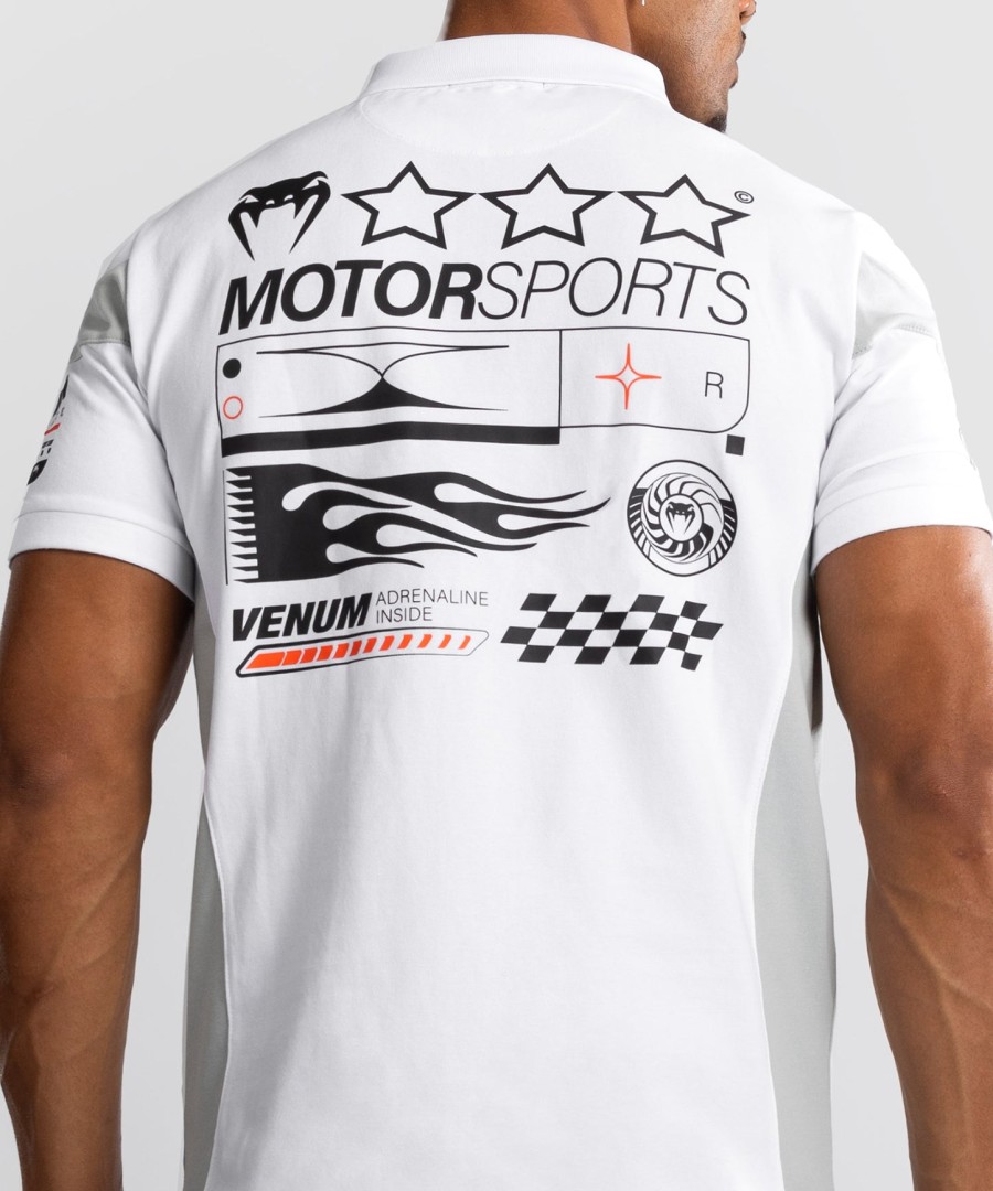 venum motorsport cotton polo - snow white