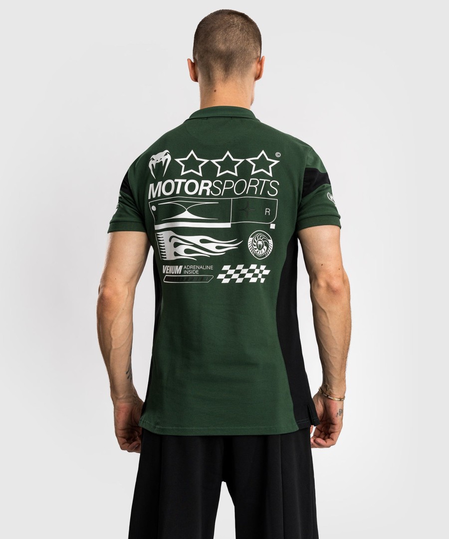 venum motorsport cotton polo - deep forest