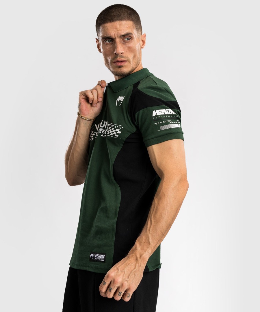 venum motorsport cotton polo - deep forest