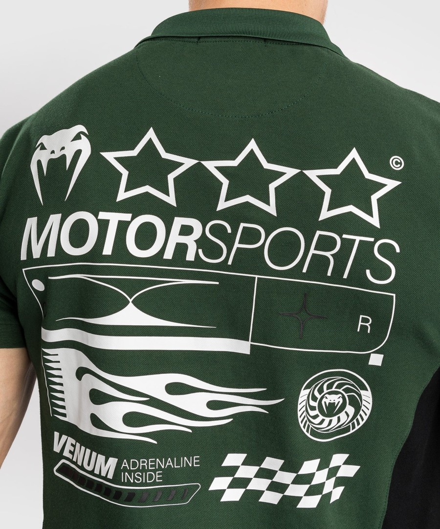 venum motorsport cotton polo - deep forest