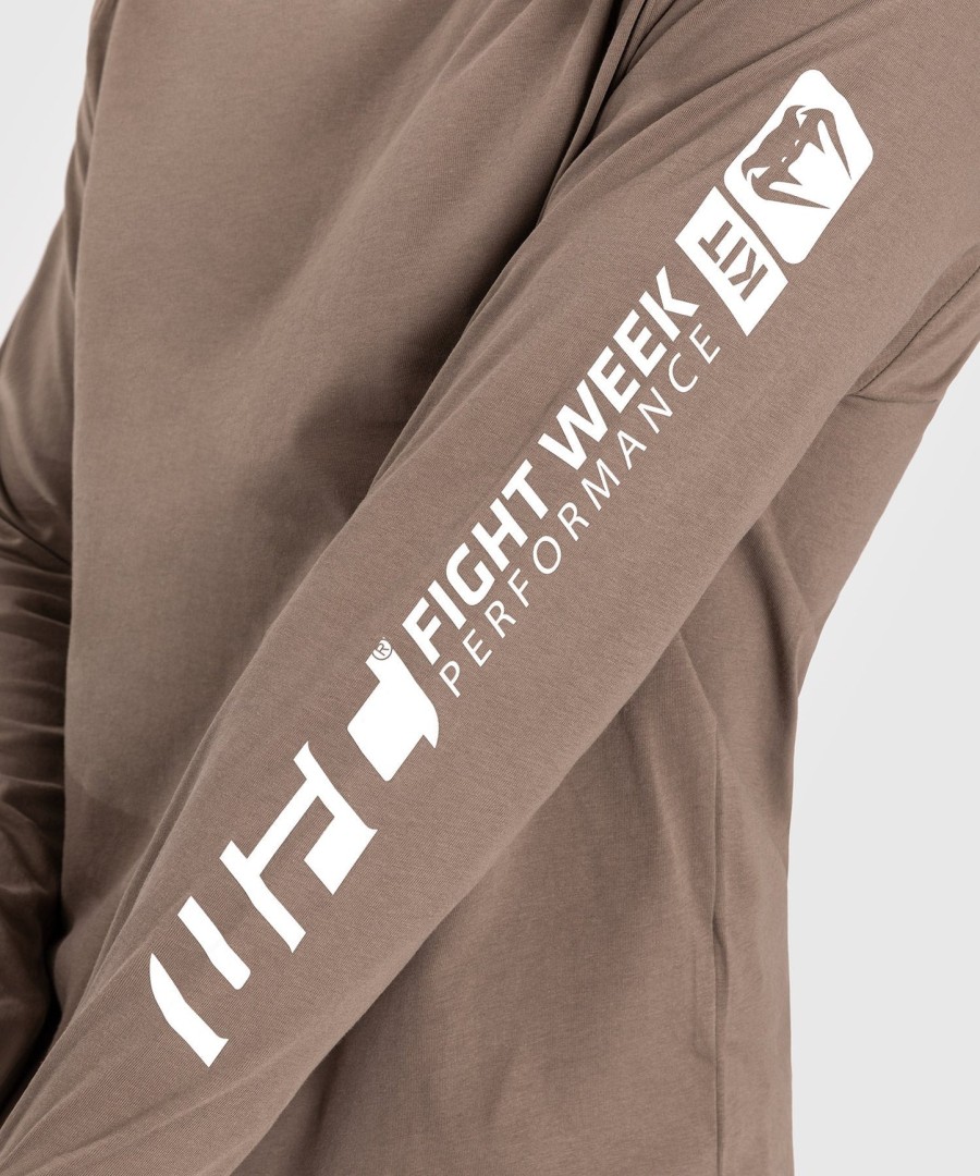 ufc adrenaline by venum fight week men long sleeve t-shirt - bronze