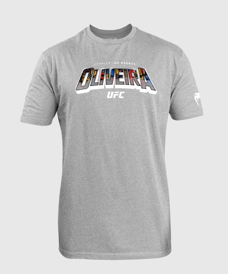 men ufc unrivaled by venum heather grey charles oliveira t-shirt