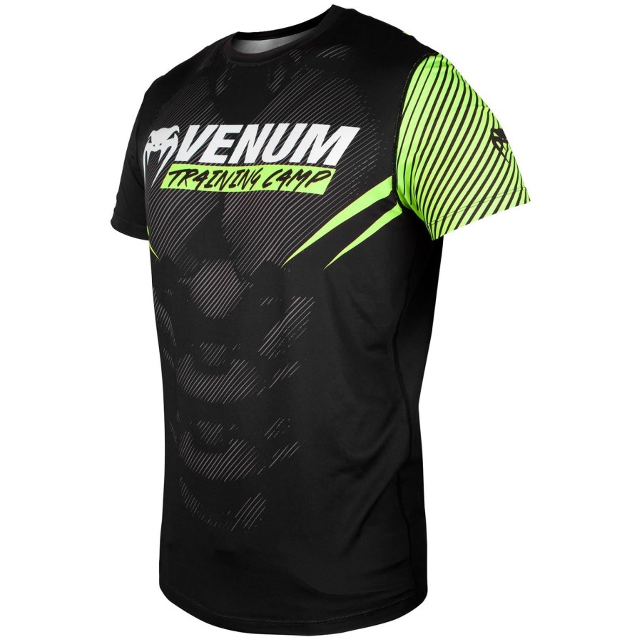 venum training camp 2.0 dry tech t-shirt - blackneo yellow - exclusive