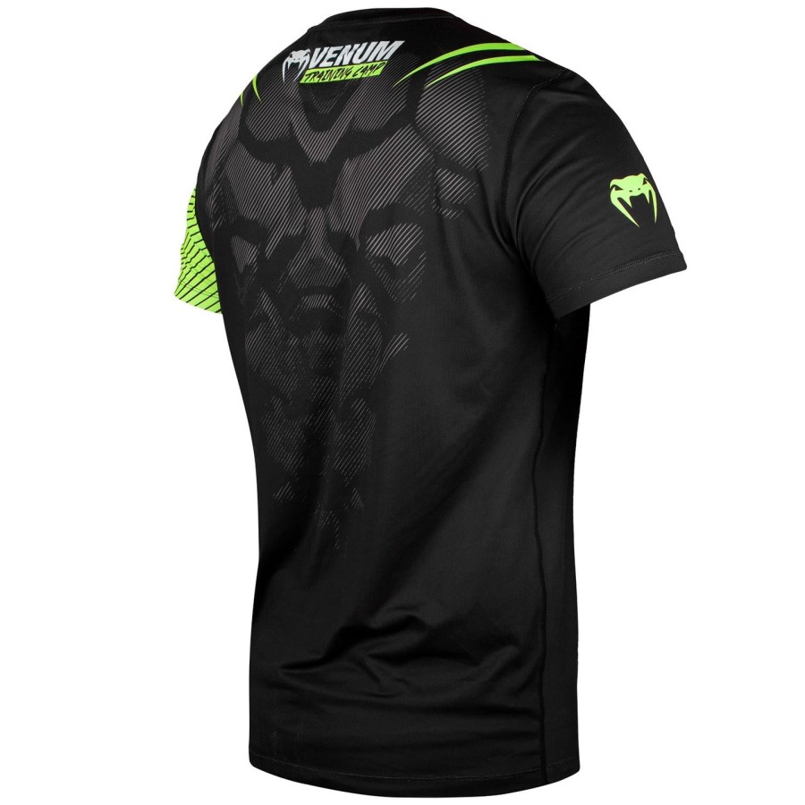 venum training camp 2.0 dry tech t-shirt - blackneo yellow - exclusive