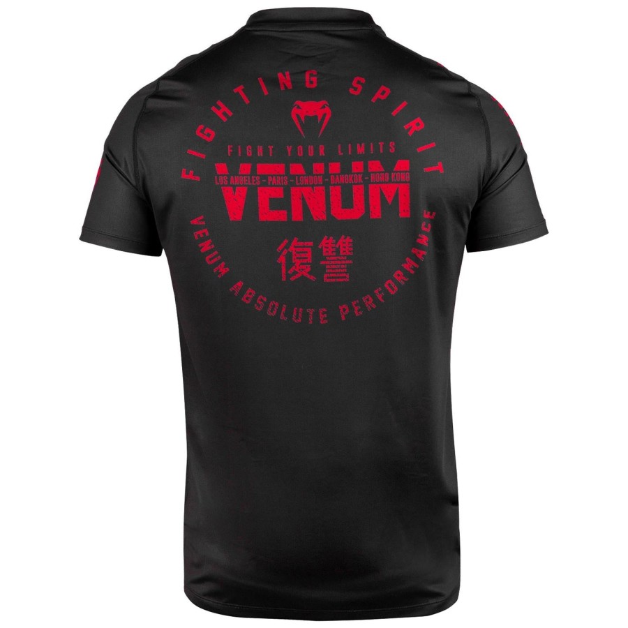 venum signature dry tech t-shirt - blackred